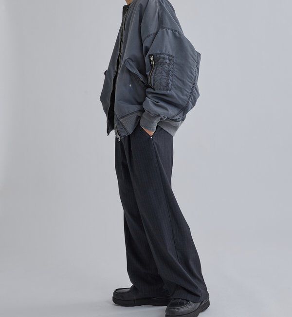  「Sourcreamピグメント加工MA1」|ブルゾン・スタジャン|