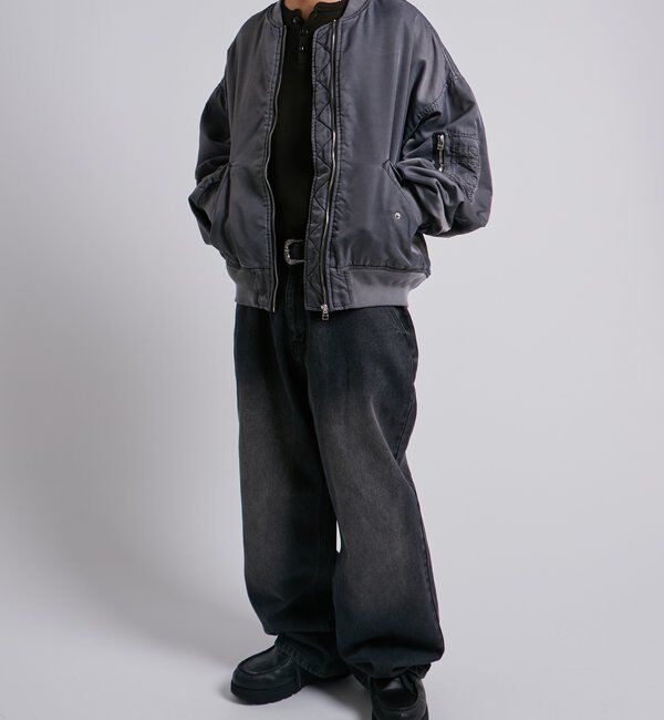  「Sourcreamピグメント加工MA1」|ブルゾン・スタジャン|