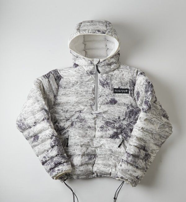  「【Sourcream】中綿ハーフジップフードプルオーバー」|ブルゾン・スタジャン|ホワイト