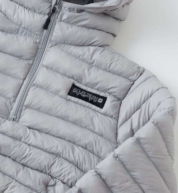  「【Sourcream】中綿ハーフジップフードプルオーバー」|ブルゾン・スタジャン|