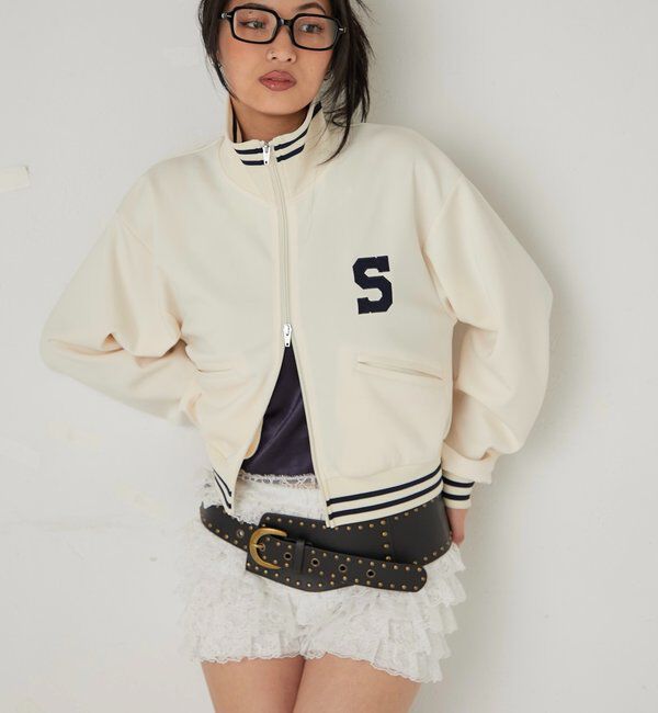  「Sロゴコンパクトトラックジャケット」|ブルゾン・スタジャン|