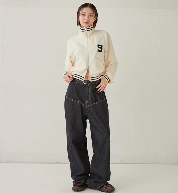  「Sロゴコンパクトトラックジャケット」|ブルゾン・スタジャン|