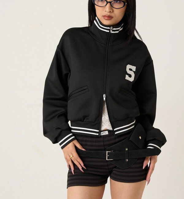  「Sロゴコンパクトトラックジャケット」|ブルゾン・スタジャン|