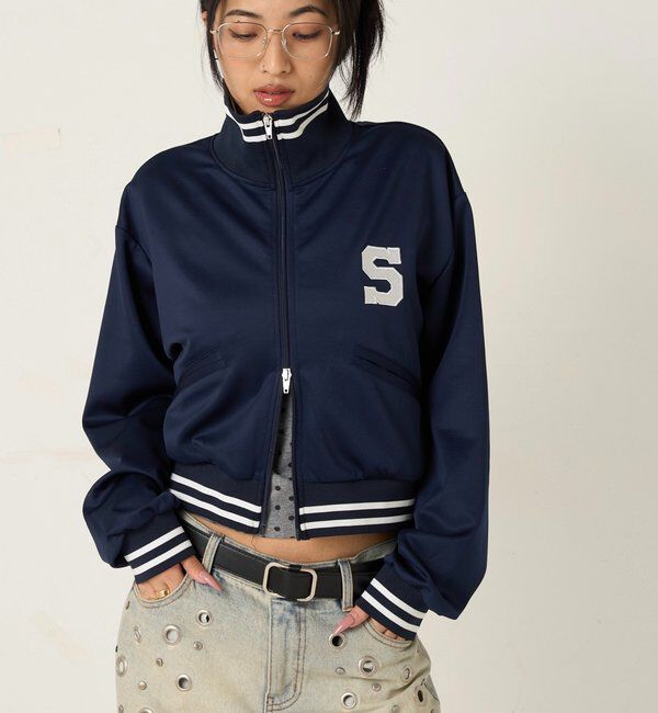  「Sロゴコンパクトトラックジャケット」|ブルゾン・スタジャン|