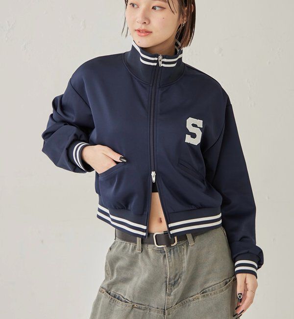  「Sロゴコンパクトトラックジャケット」|ブルゾン・スタジャン|
