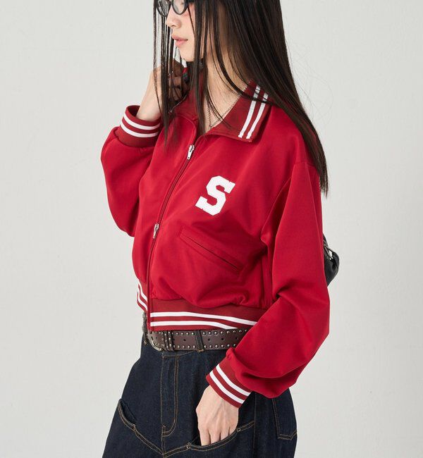  「Sロゴコンパクトトラックジャケット」|ブルゾン・スタジャン|