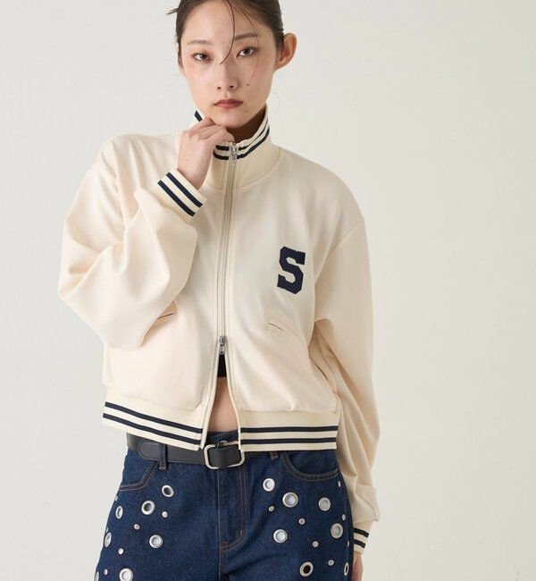  「Sロゴコンパクトトラックジャケット」|ブルゾン・スタジャン|