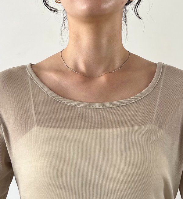  「【前後2WAY】2WAYボートネックシアーロンT」|Tシャツ・カットソー|