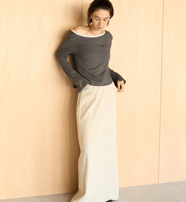  「〈C.L〉フリル襟ボートネックTシャツ」|Tシャツ・カットソー|