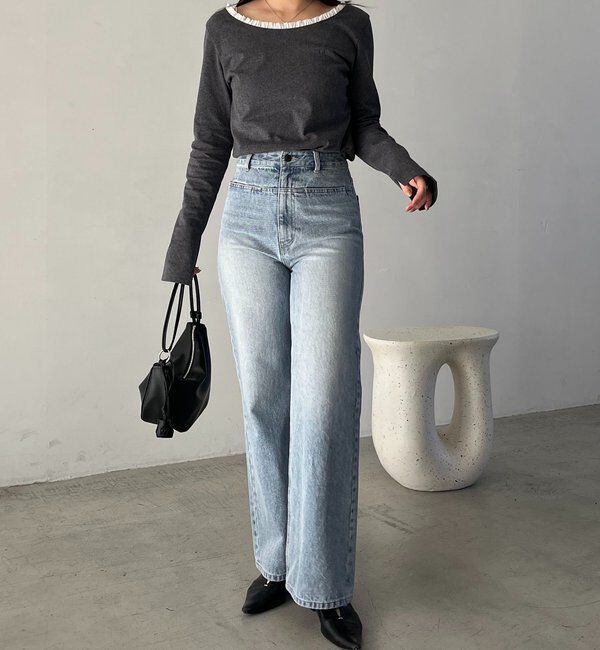  「〈C.L〉フリル襟ボートネックTシャツ」|Tシャツ・カットソー|