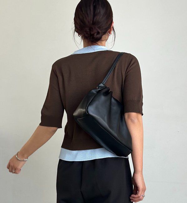  「半袖レイヤードポロニットカーディガン」|カーディガン|