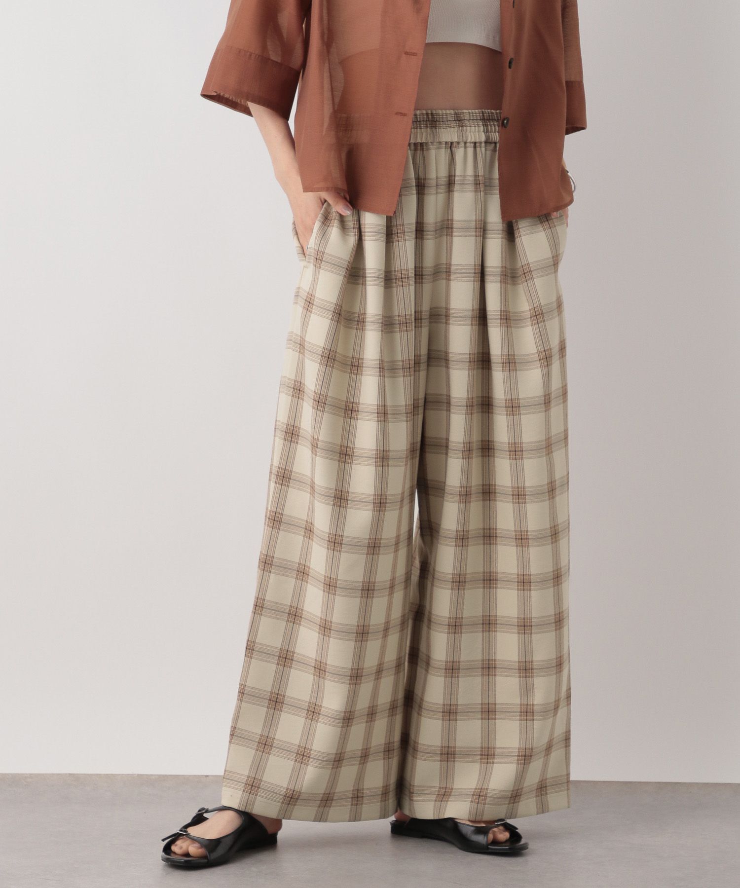 LOWRYS FARM「ホップサックイージーパンツ」|チノ|BEG0