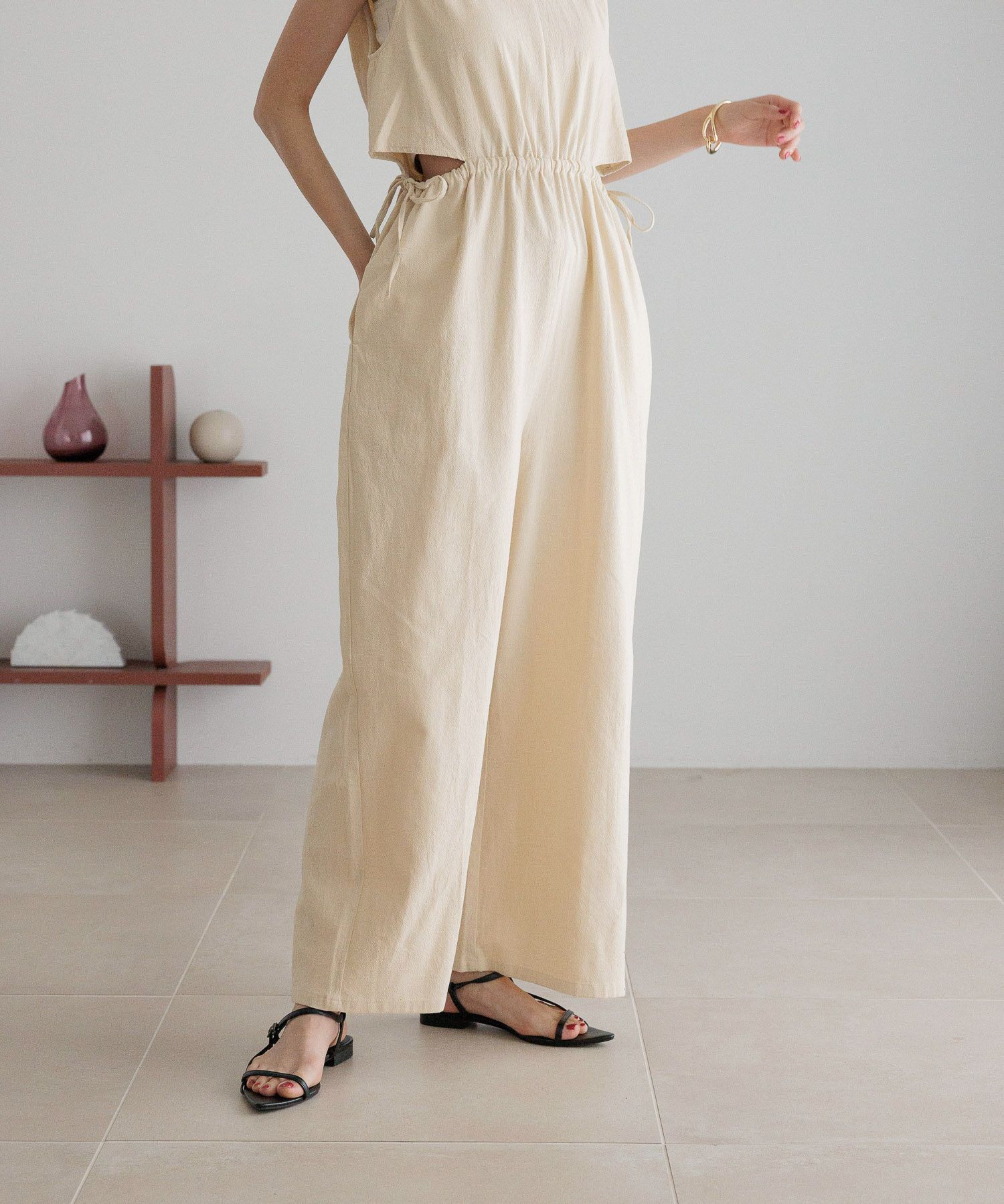 LOWRYS FARM「バックリボンオールインワン」|オールインワン|