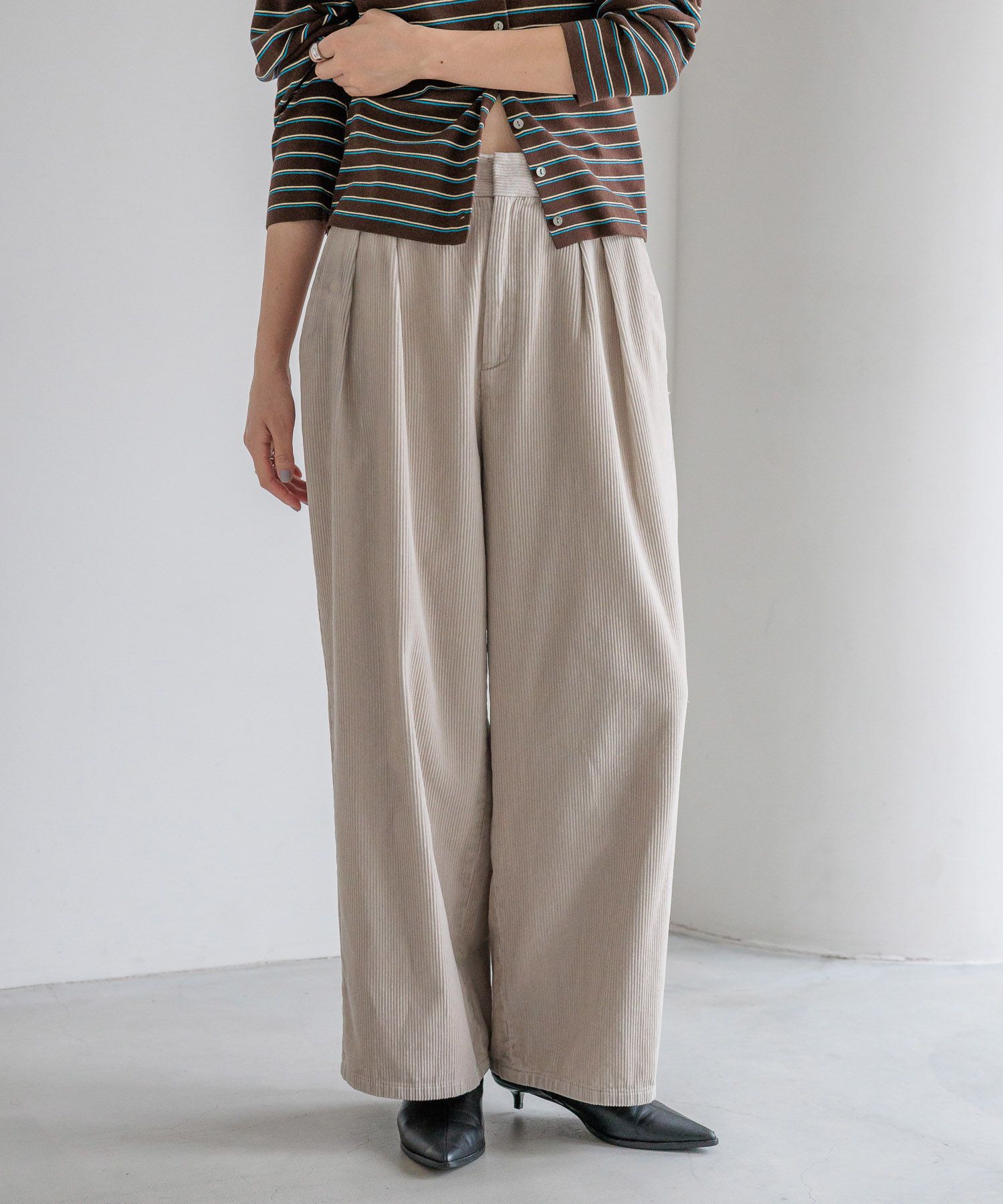 LOWRYS FARM「コーデュロイワイドパンツ」|チノ|NTL