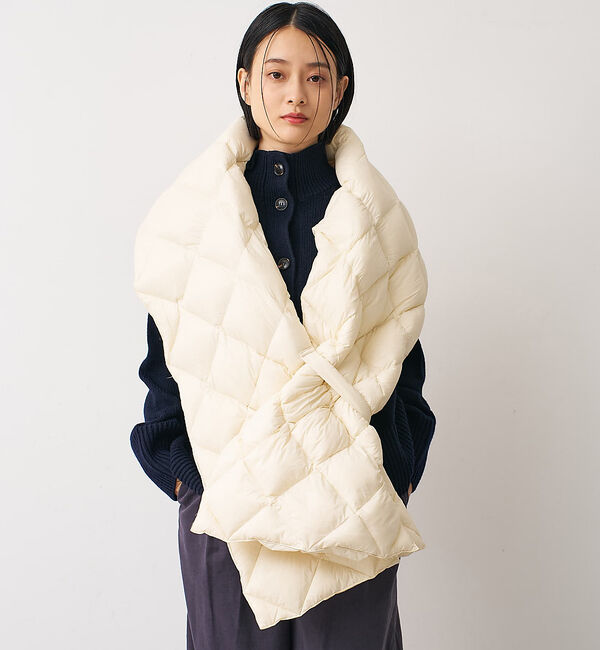 collex「【TAION】リバーシブルダウンストール」|マフラー|オフホワイト