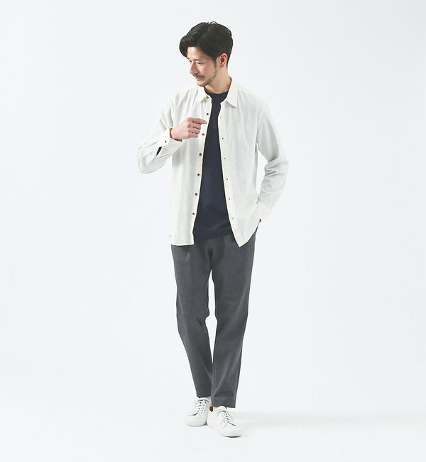 ABAHOUSE「【360&deg;ストレッチ】ポンチ リバープリント イージーパンツ」|スラックス|