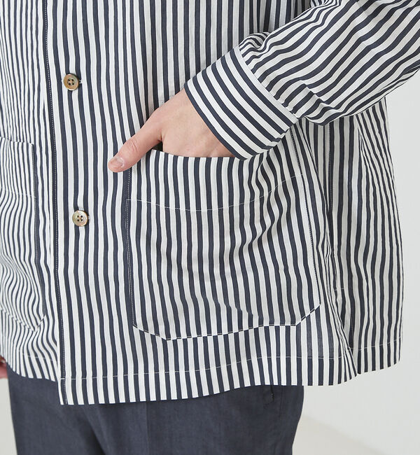 ABAHOUSE「【ストライプ】ラペル シャツジャケット」|シャツ・ブラウス|
