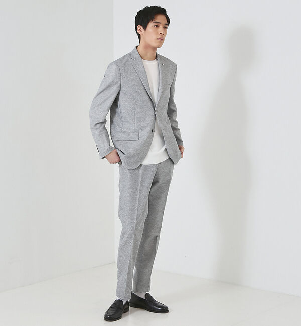 ABAHOUSE「【セットアップ対応/FLEX PANTS】カラミ織り ストレッチ メッシュ パン」|スラックス|