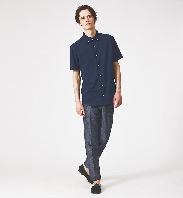 ABAHOUSE「【セットアップ対応/FLEX PANTS】カラミ織り ストレッチ メッシュ パン」|スラックス|