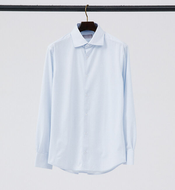 ABAHOUSE「【Comfeel】吸水速乾 長袖シャツ」|シャツ・ブラウス|サックスブルー