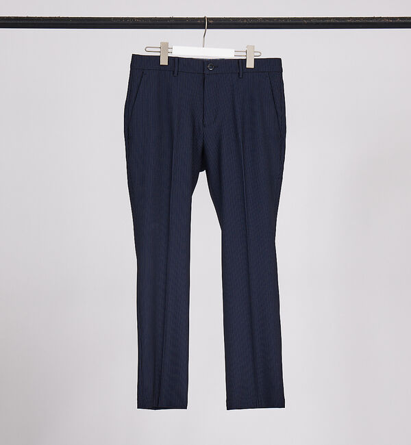 ABAHOUSE「【マルチストレッチ】ストライプ サッカー スラックス」|スラックス|ネイビー