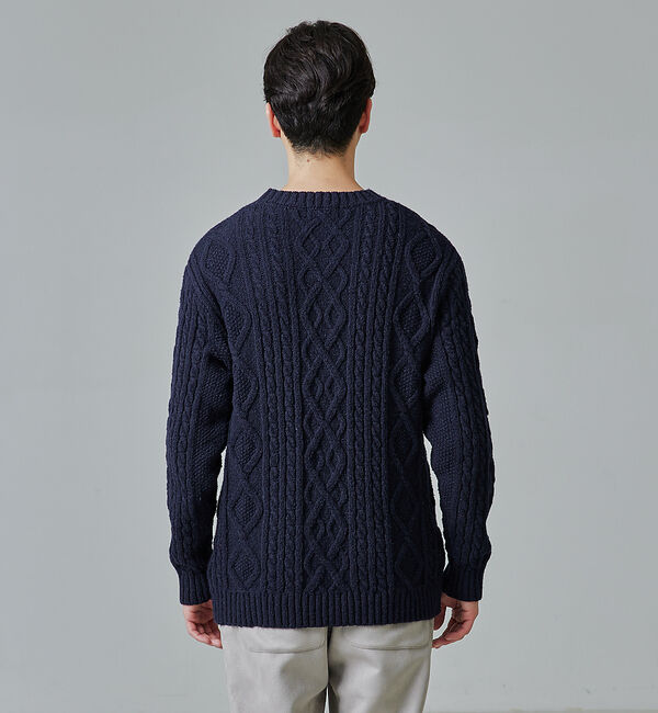 ABAHOUSE「【ECO PLANET】ケーブル編み プルオーバー ニット」|ニット・セーター|