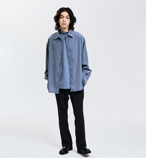 ABAHOUSE「【AH ABAHOUSE】トロミ生地 フレアスラックス」|その他|