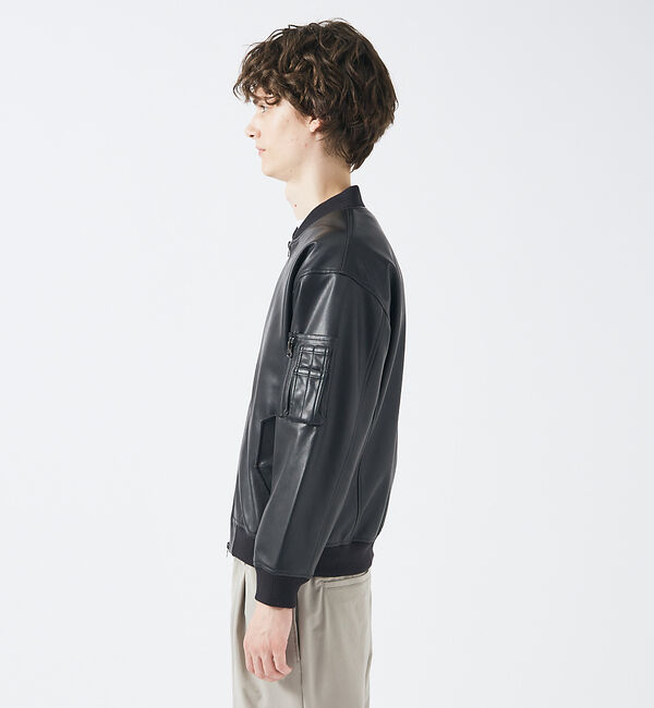 ABAHOUSE「【AH ABAHOUSE / MA-1型】エコレザー ブルゾン」|その他|