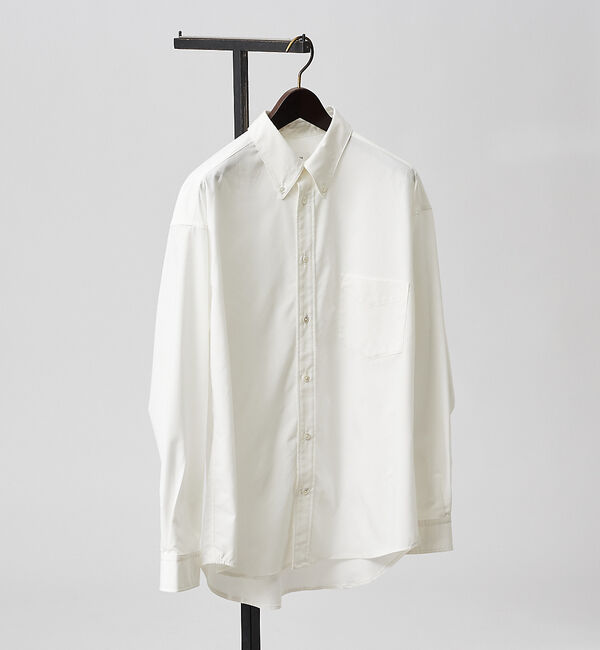 ABAHOUSE「【パウダータッチ】 ボタンダウンシャツ」|シャツ・ブラウス|ホワイト