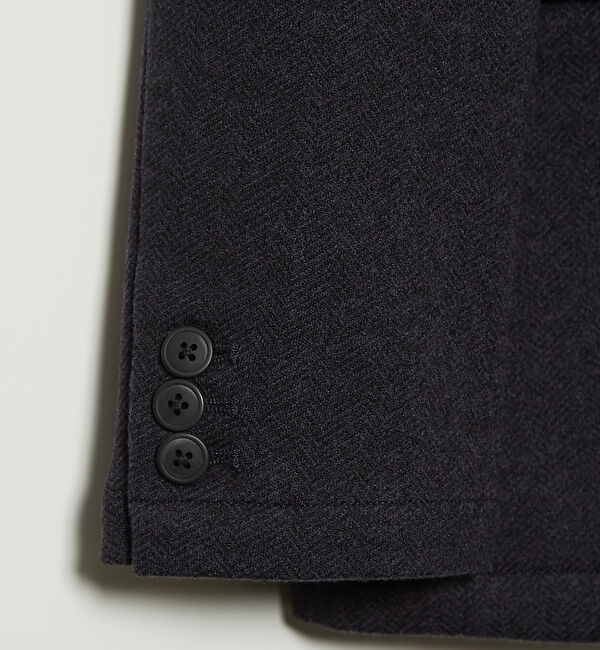 ABAHOUSE「【秋冬生地/セットアップ対応】ヘリンボーン柄 ニット ジャケット」|テーラードジャケット|