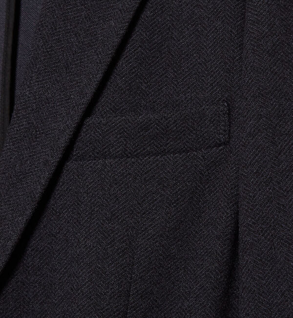 ABAHOUSE「【秋冬生地/セットアップ対応】ヘリンボーン柄 ニット ジャケット」|テーラードジャケット|