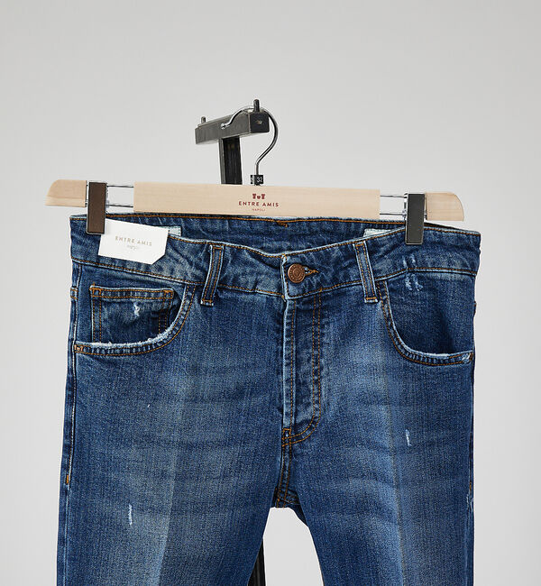 ABAHOUSE「【entre amis】スリムフィット ダメージデニム / 8177」|デニム|