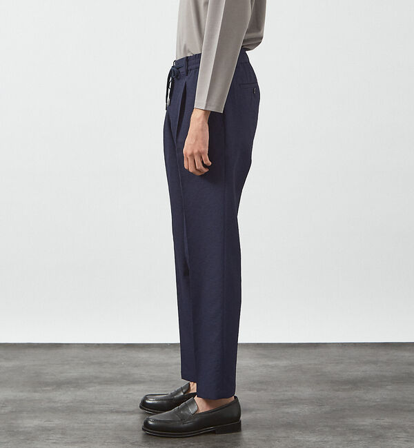 ABAHOUSE「【セットアップ対応】リネンライク ライトイージースラックス / 軽量 ストレッチ」|スラックス|