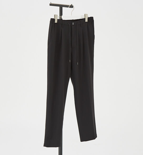 ABAHOUSE「【セットアップ対応】1タックテーパード イージーパンツ / イージーケア / ス」|その他|ブラック