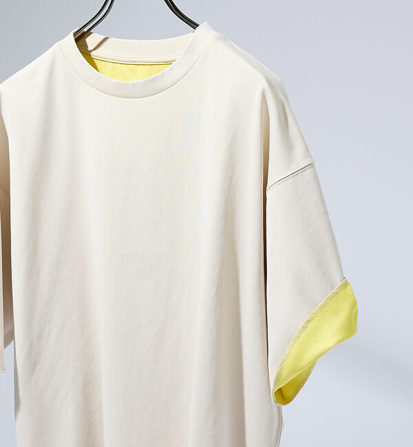 ABAHOUSE「【リバーシブル配色】バックメッシュ 半袖Ｔシャツ / オーバーサイズ」|Tシャツ・カットソー|
