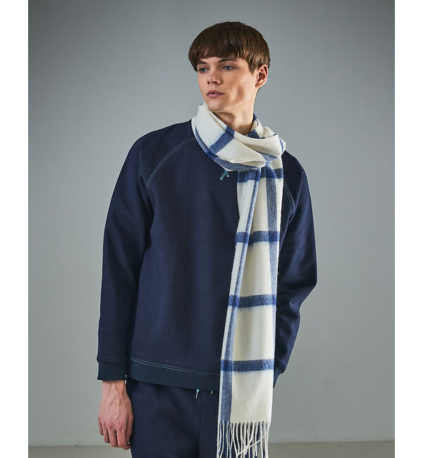 ABAHOUSE「ウール&times;カシミヤ　チェック マフラー / ON・OFF兼用」|マフラー|