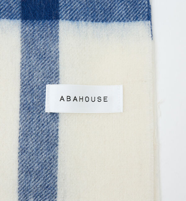 ABAHOUSE「ウール&times;カシミヤ　チェック マフラー / ON・OFF兼用」|マフラー|
