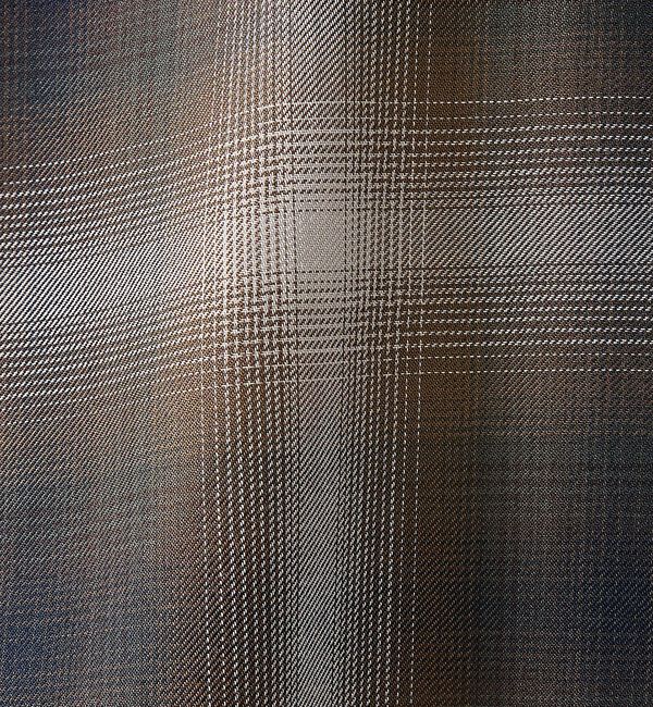 ABAHOUSE「オンブレーチェック オープンカラーシャツ / オーバーサイズ」|シャツ・ブラウス|