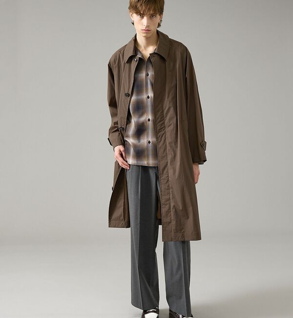 ABAHOUSE「オンブレーチェック オープンカラーシャツ / オーバーサイズ」|シャツ・ブラウス|