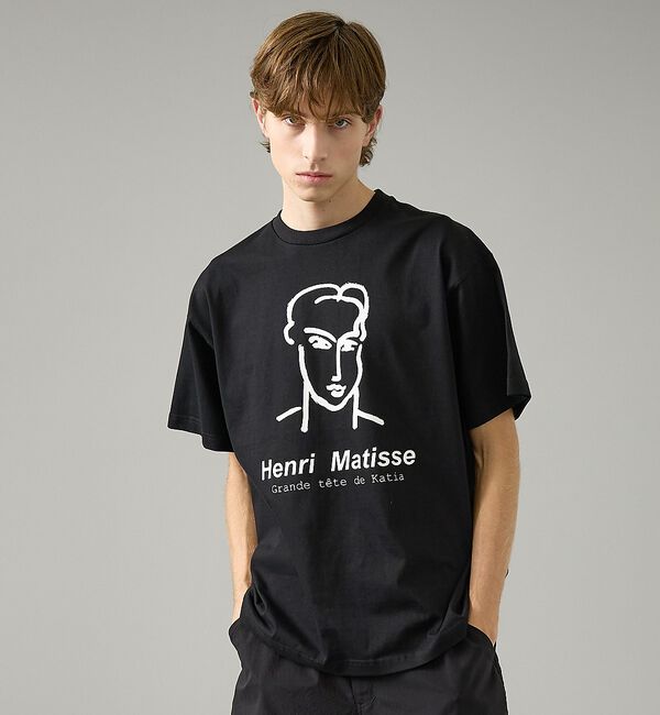 ABAHOUSE「【Henri Matisse / アンリ・マティス】ラインアート グラフィック」|Tシャツ・カットソー|ブラック
