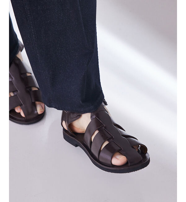 alfredoBANNISTER「オールレザーグルカサンダル」|サンダル|ダークブラウン