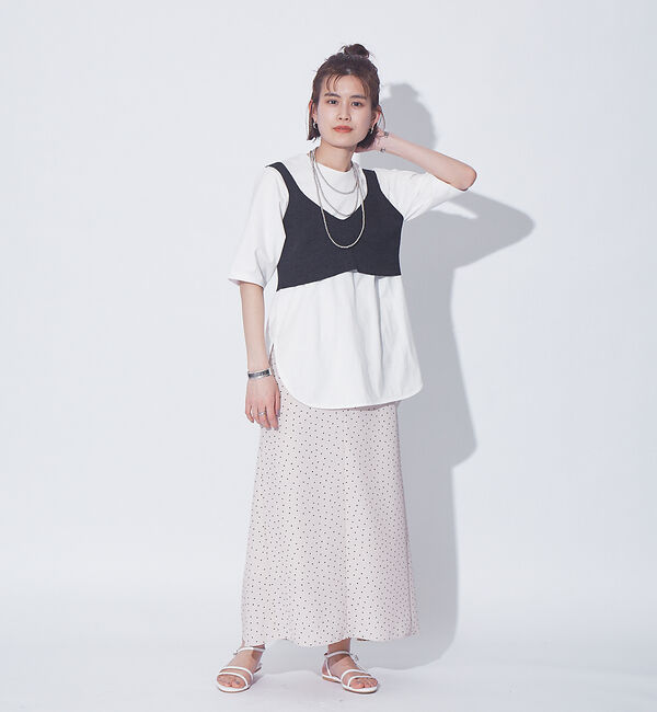 Rouge vif「ドットロングスカート」|スカート|