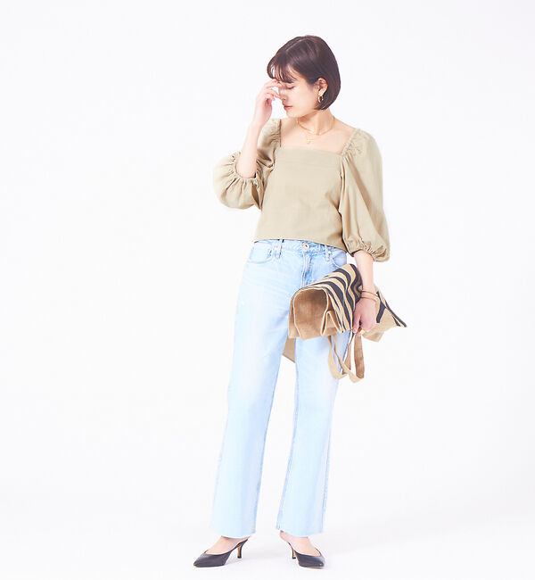 Rouge vif「【セットアップ対応】リボンボリュームスリーブブラウス」|シャツ・ブラウス|