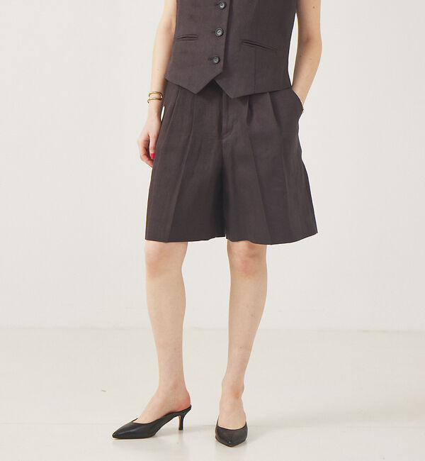 Rouge vif「【セットアップ対応】セットアップショートパンツ」|その他|チャコールグレー