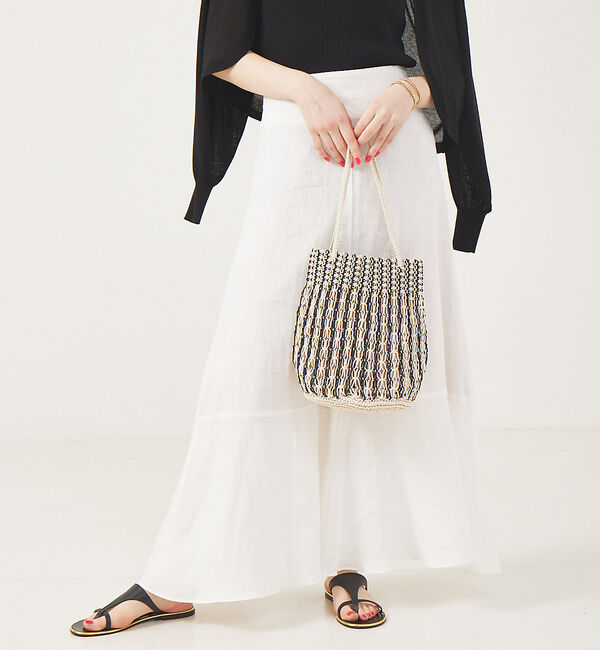 Rouge vif「【セットアップ対応】麻製品染マキシスカート」|スカート|