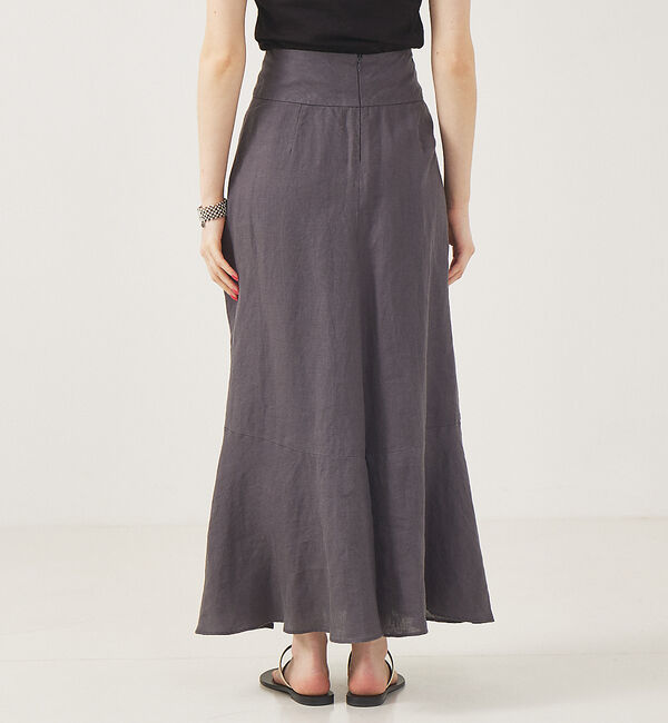 Rouge vif「【セットアップ対応】麻製品染マキシスカート」|スカート|