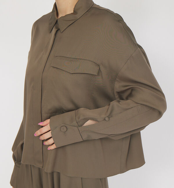 Rouge vif「【セットアップ対応】スリーブスリットシャツ」|シャツ・ブラウス|