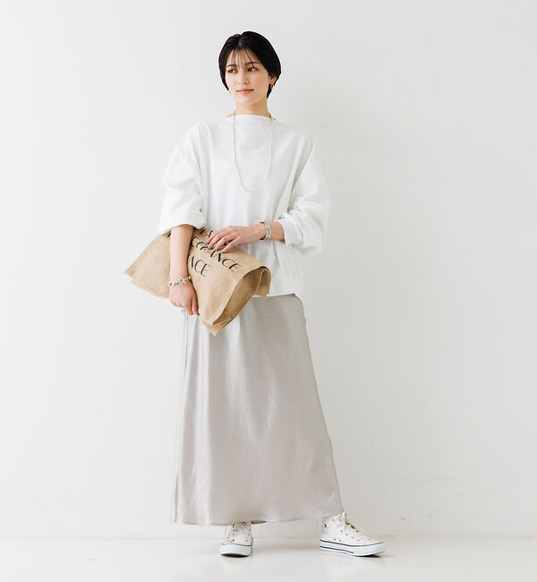 Rouge vif「ホイルサテンフレアスカート」|スカート|