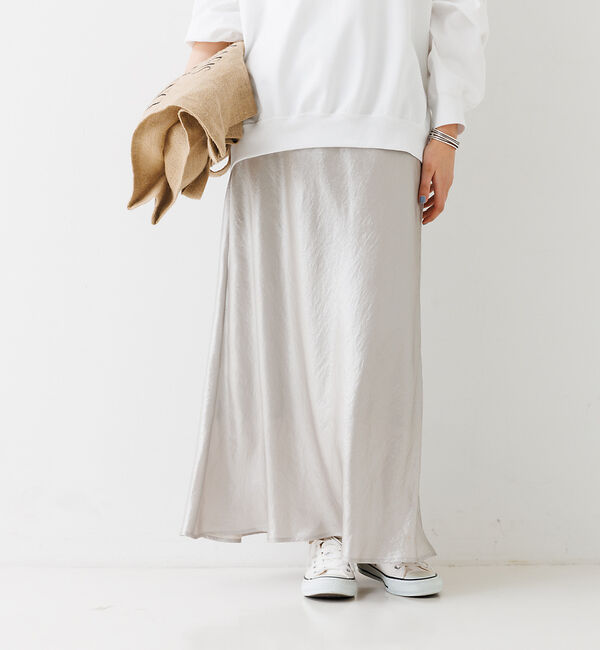 Rouge vif「ホイルサテンフレアスカート」|スカート|