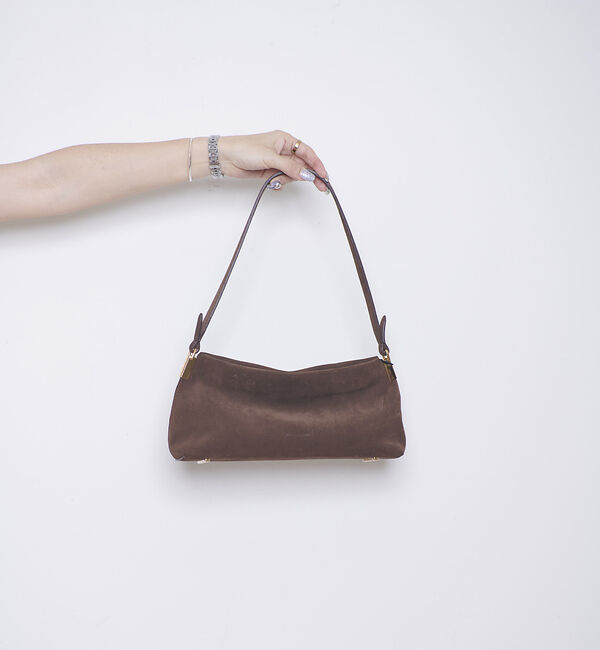 Rouge vif「【MAESTOSO/マエストソ】スクエアスウェードバッグ　ポーチ付き」|ショルダー・メッセンジャー|